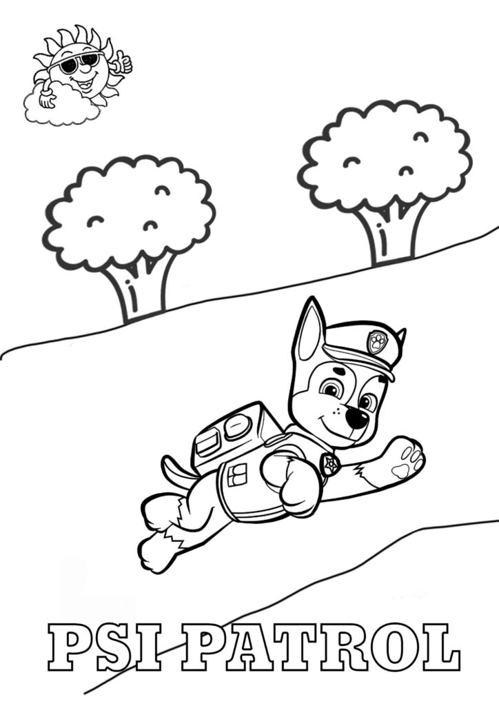 Kolorowanka z biegnącym Chase